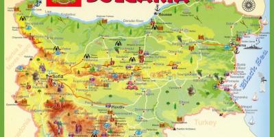 保加利亚的观光的地图