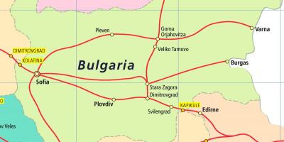保加利亚的火车的地图